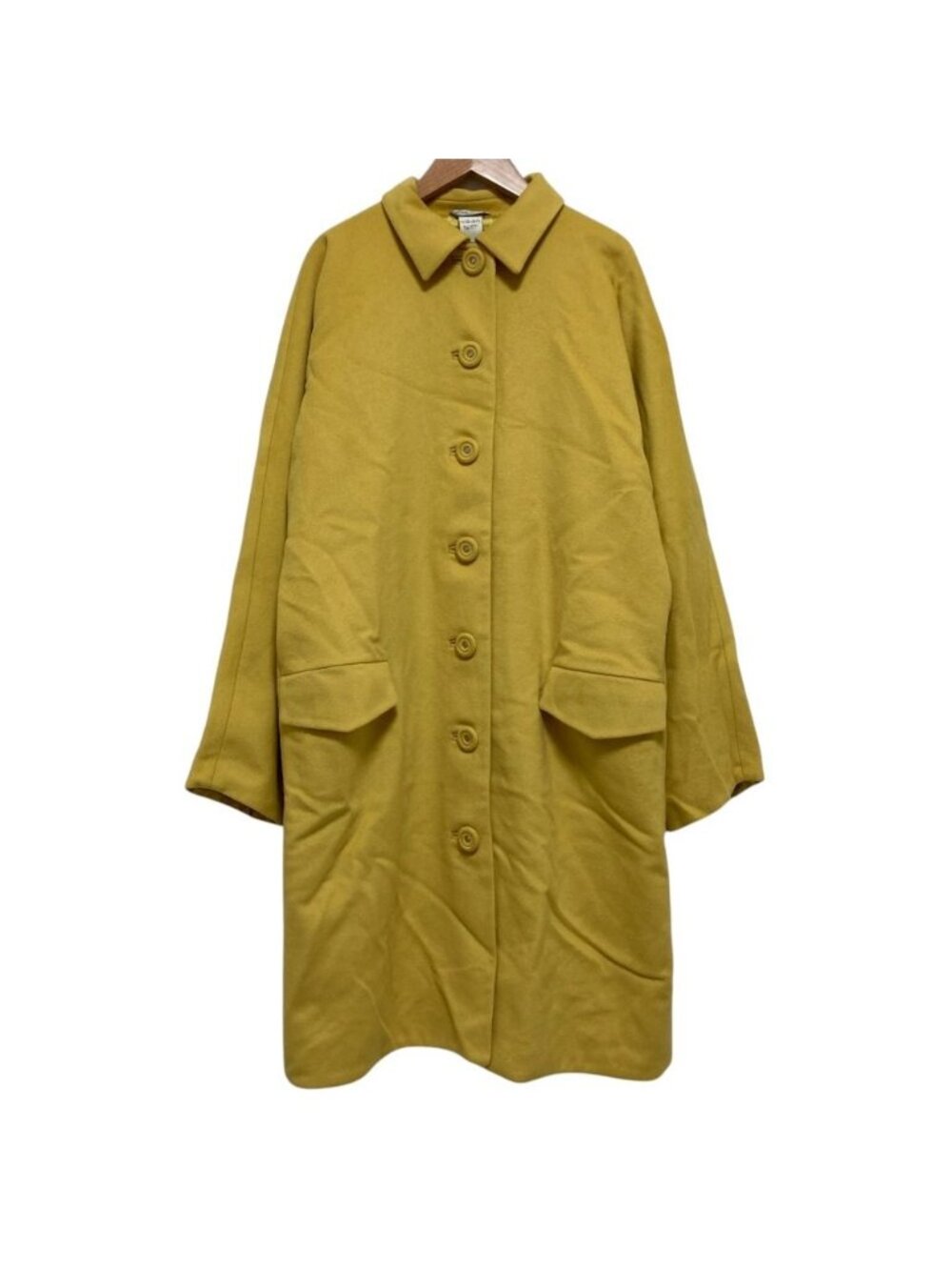 Versace Gianni Vintage Medusa Button Long Coat Yellow Autumn Winter
